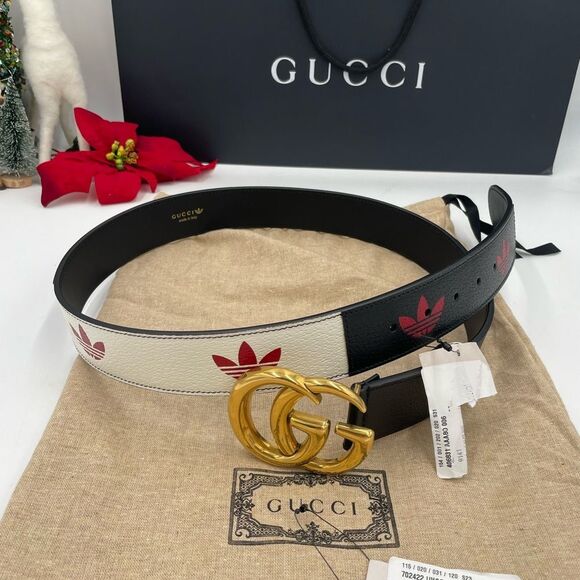 Unisex Gucci X Adidas GG Marmont trefoil belt size 95 cm/38 inches made in Italy - Picture 1 of 5
